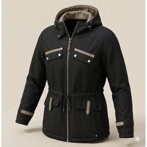 Weather Tamer Women's W523366 Blue‎ Hooded Mid Length Winter Coat. Size M